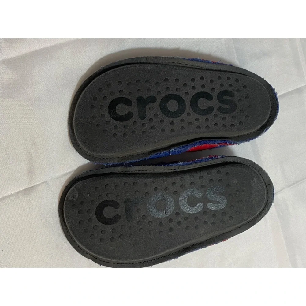 CROCS Classic Blue Felt Slippers Size UK 13C US 13 / 1